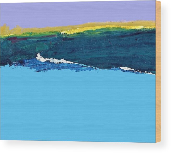 Seascape Wood Print featuring the painting Viscosity #1 by Michael Baroff