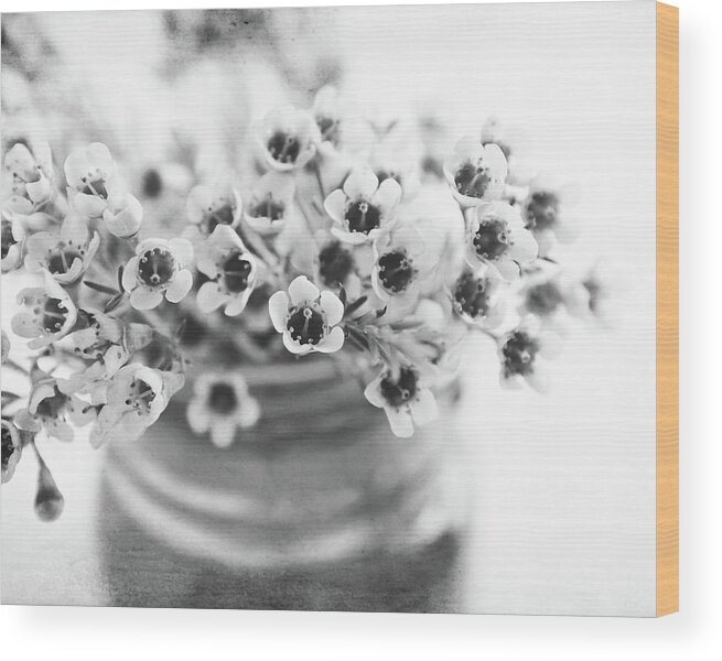 Flowers Wood Print featuring the photograph Wax Flowers by Lupen Grainne