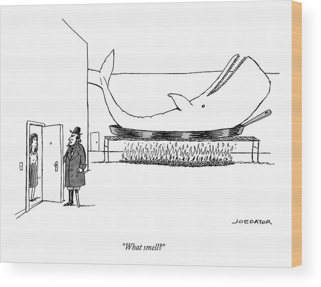 A23971 Wood Print featuring the drawing What smell? by Joe Dator