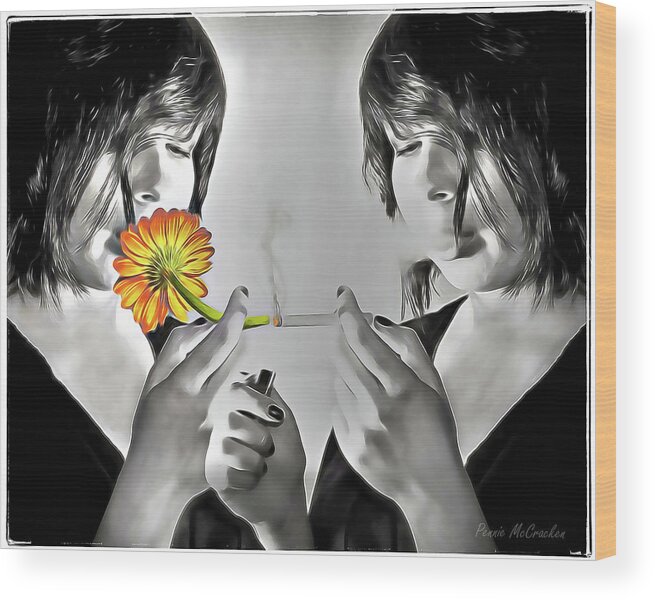 Daisy Wood Print featuring the photograph You Choose by Pennie McCracken
