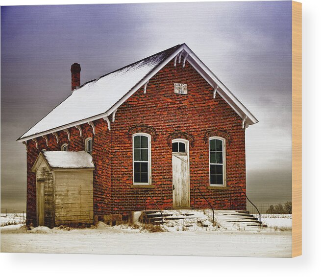 School House Wood Print featuring the photograph 1890 School House by JRP Photography