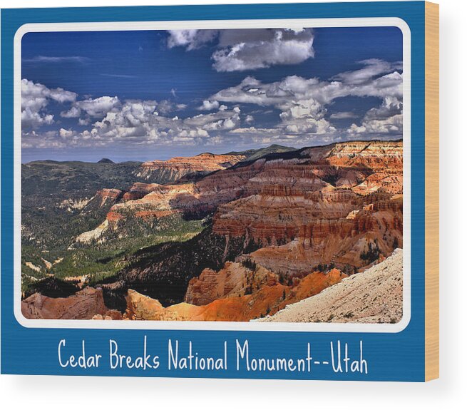 Cedar Breaks Wood Print featuring the photograph Cedar Breaks NM #1 by Roxie Crouch