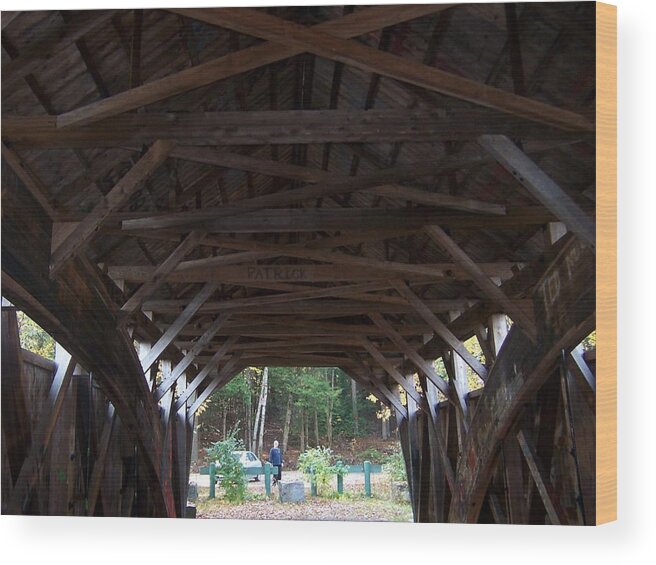 Covered Bridge Wood Print featuring the photograph Covered Bridge by Catherine Gagne