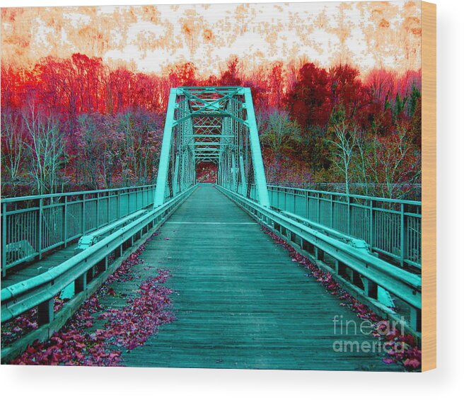 Fayette Station Bridge Wood Print featuring the photograph Fayette Station Bridge #5 by Amy Sorrell
