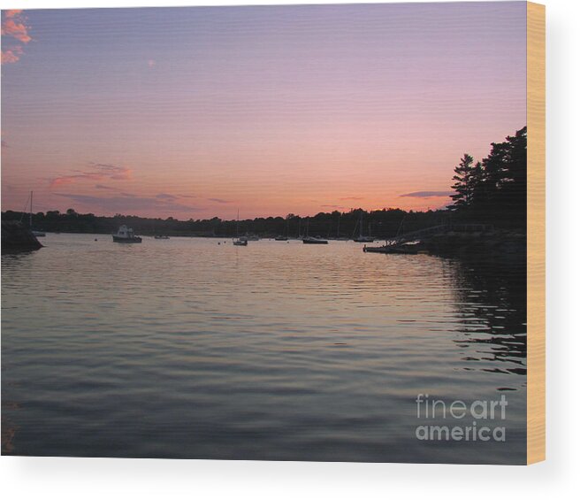 Sunset Wood Print featuring the photograph Purple Sky #1 by Elizabeth Dow