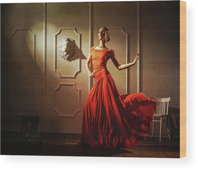 Dress Wood Print featuring the photograph Tango #1 by Sergei Smirnov