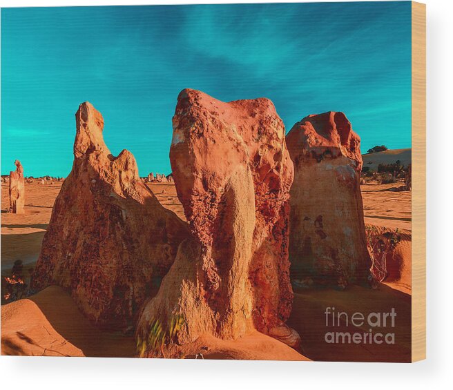 Standing Stones Wood Print featuring the photograph The Pinnacles #1 by Julian Cook