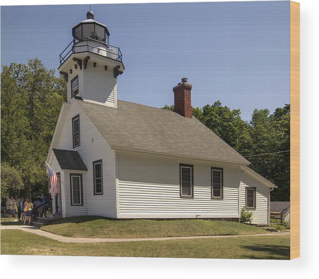 1870 Mission Point Lighthouse Wood Print featuring the photograph 1870 Mission Point Lighthouse #2 by Paul Cannon