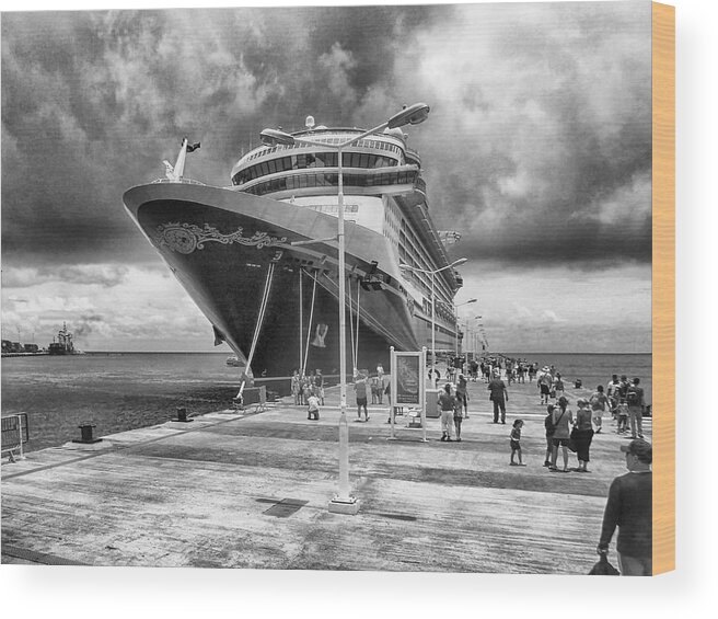 Seascape Photography Wood Print featuring the photograph Disney Fantasy #2 by Howard Salmon