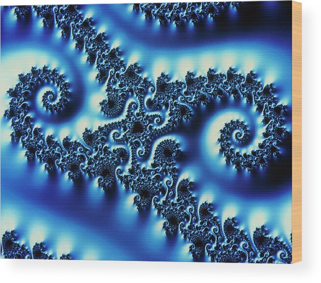 Mandelbrot Wood Print featuring the photograph Fractal 3-d Image Of The Mandelbrot Set #2 by Alfred Pasieka/science Photo Library