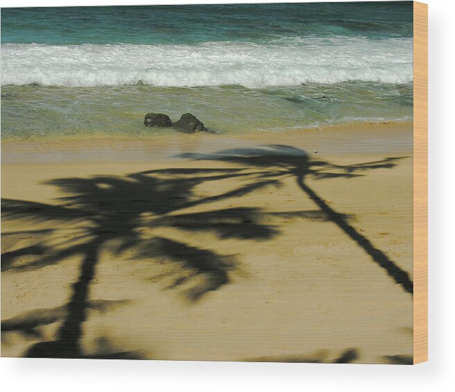 Kauai Wood Print featuring the photograph Kauai Beach #2 by Robert Lozen