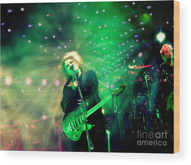 Riot Fest Wood Print featuring the photograph The Cure Robert Smith #2 by Anjanette Douglas