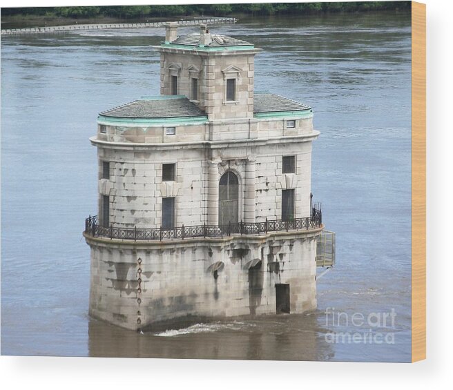  Wood Print featuring the photograph The Old Water House by Kelly Awad