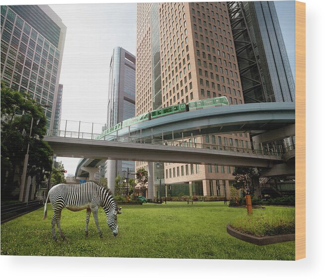 Out Of Context Wood Print featuring the photograph Urban Greening Plan #2 by Hiroshi Watanabe