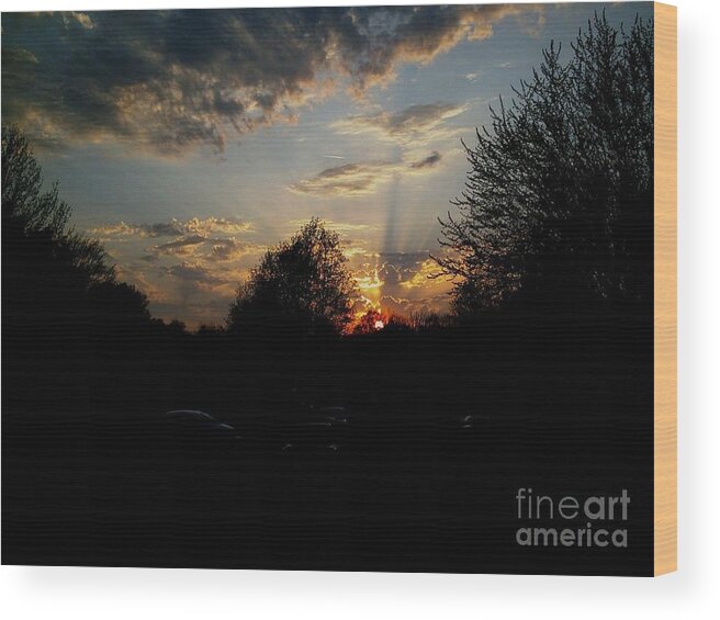 Sunsets Wood Print featuring the photograph Beauty In The Sky by Kelly Awad