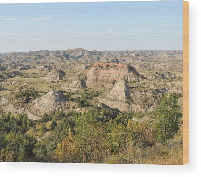 North Dakota Wood Print featuring the photograph North Dakota Vista TRNP #2 by Andrew Chambers
