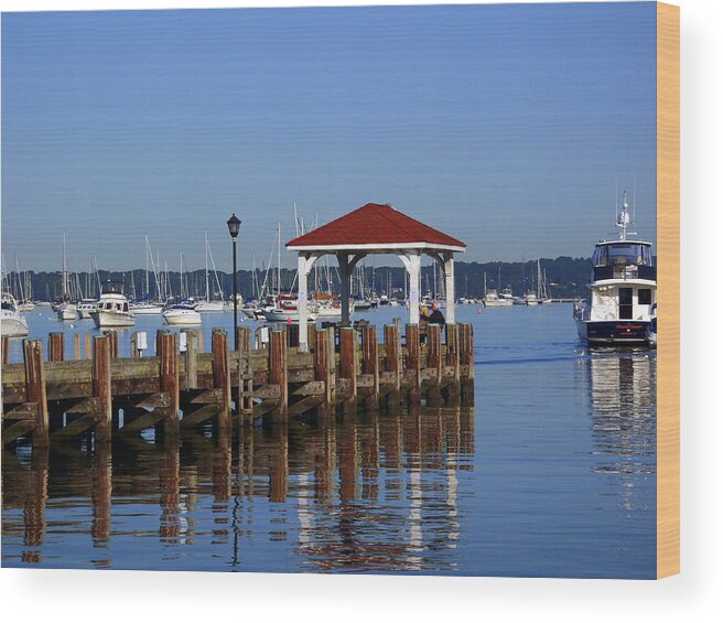 Northport Dock Wood Print featuring the photograph Northport Dock #2 by Susan Jensen