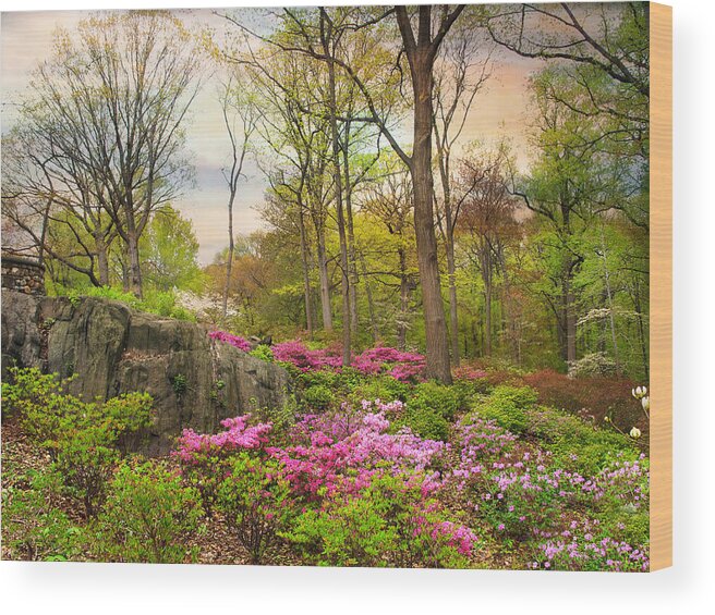 Garden Wood Print featuring the photograph The Azalea Garden #2 by Jessica Jenney