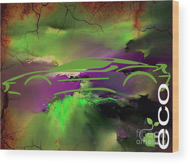 Eco Wood Print featuring the mixed media Eco Collection #4 by Marvin Blaine