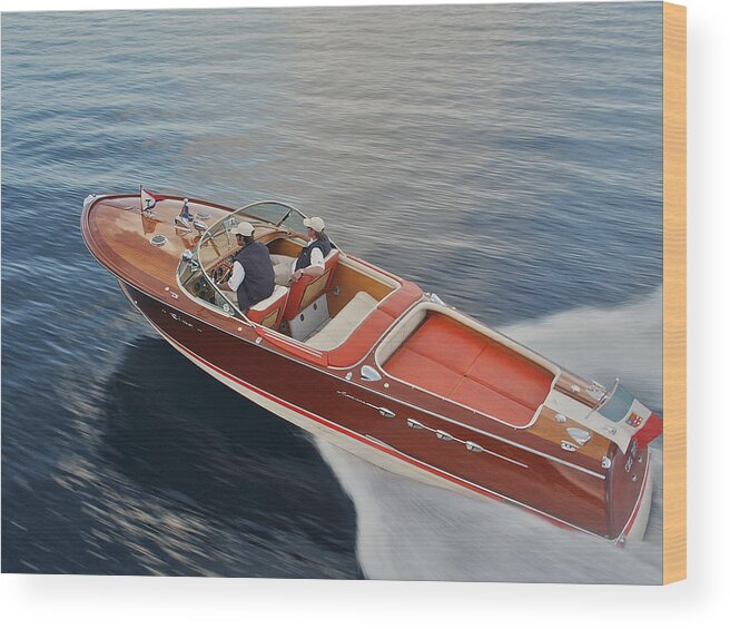 Garwood Wood Print featuring the photograph Riva Aquarama #49 by Steven Lapkin