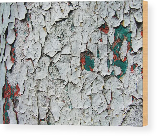 Wall Wood Print featuring the photograph A Legacy in Peeling Paint by Robert Knight
