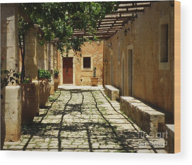 Monks' Private Quarters Wood Print featuring the photograph A Place of Prayer and Meditation by Lainie Wrightson