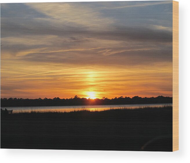 Sunset Wood Print featuring the photograph A Sweet Closure to Day by Joetta Beauford