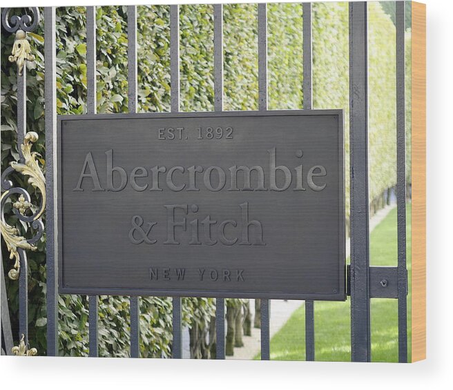 Paris Wood Print featuring the photograph Abercrombie And Fitch Store In Paris France by Rick Rosenshein