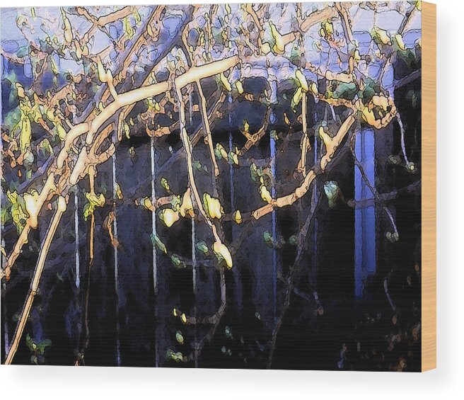 Spring Wood Print featuring the digital art Abstract Of New Spring by Eric Forster