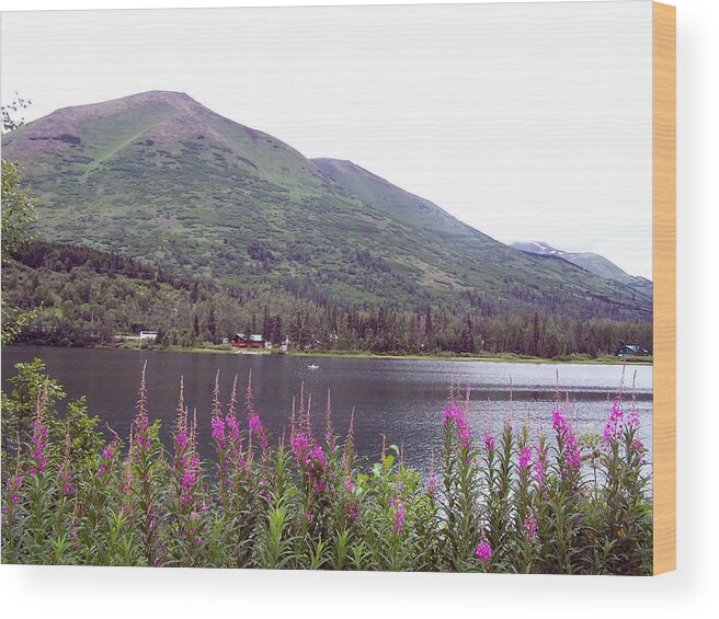 Alaska Wood Print featuring the photograph Alaskan Lake by Christine Lathrop