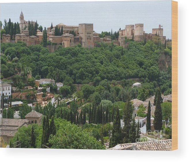 Alhambra Wood Print featuring the photograph Alhambra - Granada - Spain by Phil Banks