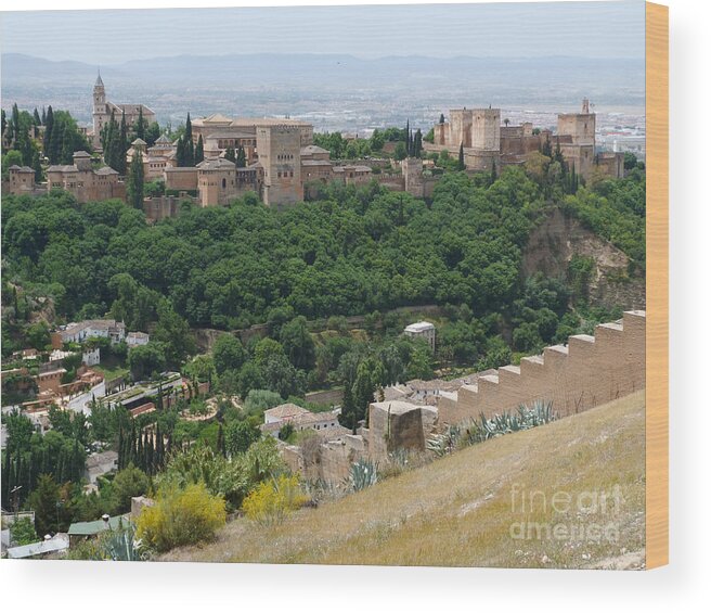 Alhambra Wood Print featuring the photograph Alhambra Palace - Granada by Phil Banks