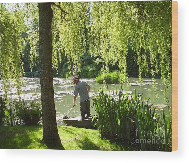 Claude Monet Wood Print featuring the photograph All in a day's work by Valerie Shaffer