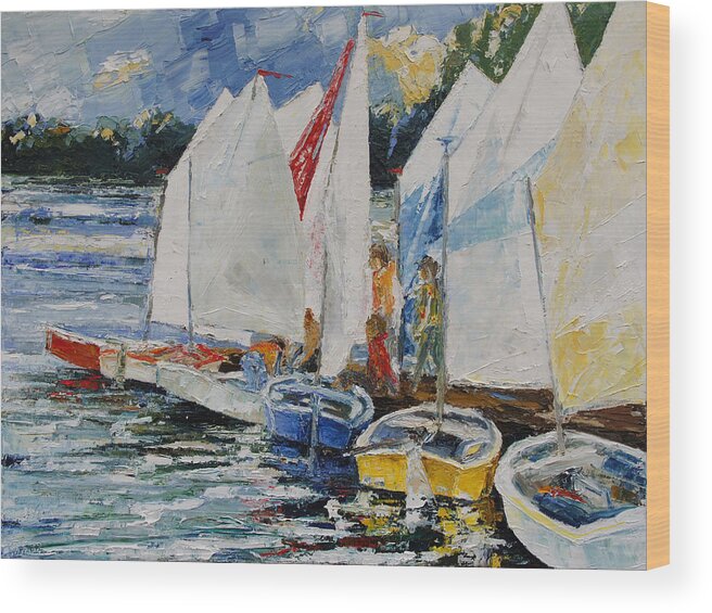 Opti Wood Print featuring the painting Almost Ready To Go by Barbara Pommerenke
