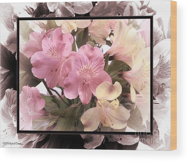 Peruvian Lily Wood Print featuring the photograph Alstroemeria Lily of Peru by Michelle Frizzell-Thompson
