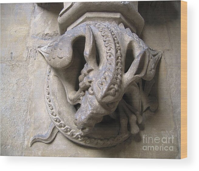 Dragon Wood Print featuring the photograph Angry Dragon by Denise Railey