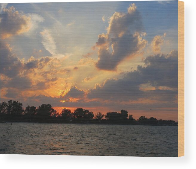 Island Wood Print featuring the photograph Anna Maria Sunset by Jean Macaluso