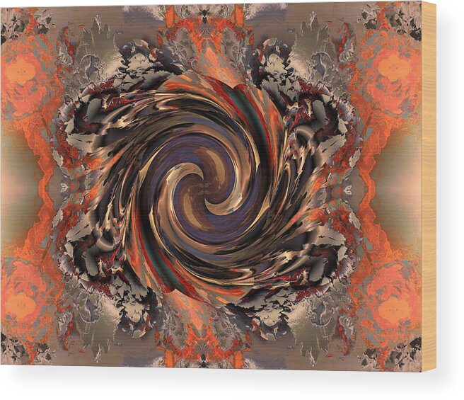 Digital Wood Print featuring the digital art Another Swirl by Claude McCoy