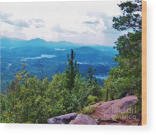 Adirondack Wood Print featuring the photograph Another View From the Top by Judy Via-Wolff