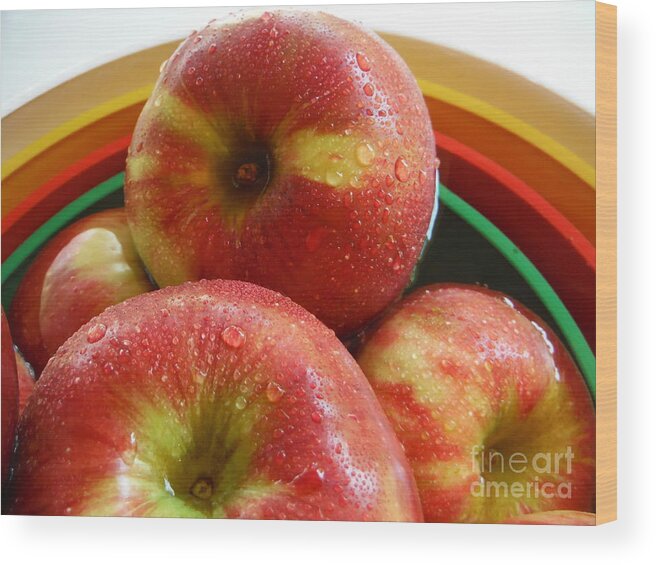 Apple Circles 2 Wood Print featuring the photograph Apple Circles 2 by Paddy Shaffer