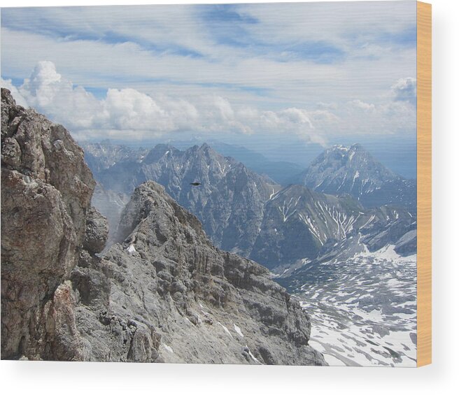 Scenery Wood Print featuring the photograph As the crow flies by Pema Hou