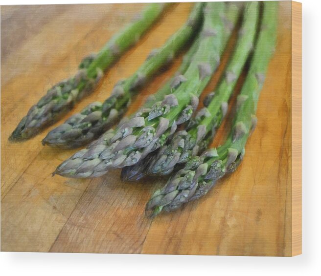 Vegetables Wood Print featuring the photograph Asparagus by Michelle Calkins