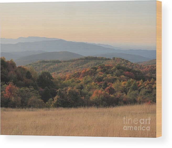 Autumn Wood Print featuring the photograph Autumn in the Smokies by Anita Adams