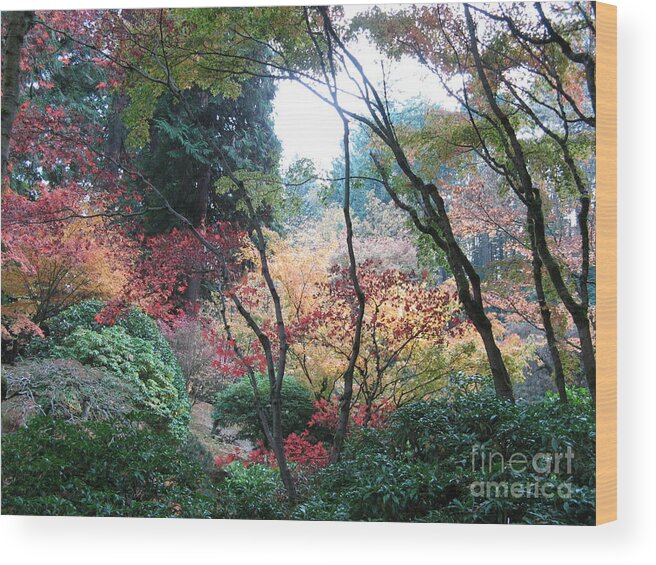  Wood Print featuring the photograph Autumn Portland by Mars Besso