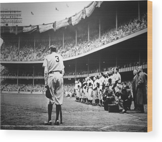 Babe Wood Print featuring the photograph Babe Ruth Poster by Gianfranco Weiss