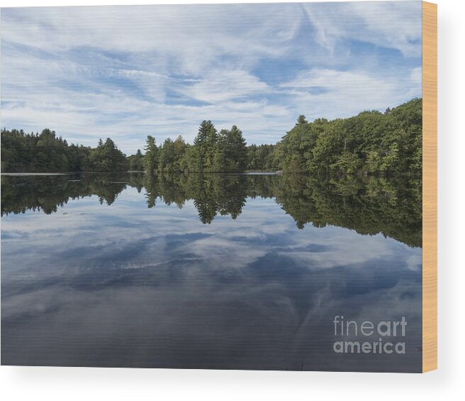 Waterscape Wood Print featuring the photograph Barden Reflections by Lili Feinstein
