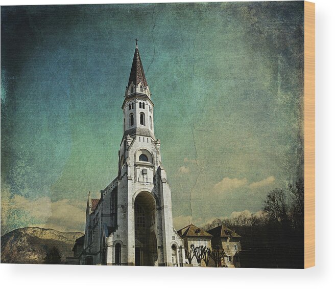 Basilica Wood Print featuring the photograph Basilica of the visitation by Barbara Orenya