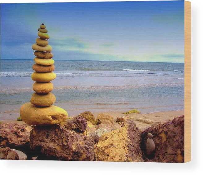 Ventura Beach Wood Print featuring the photograph Beach Rocks by David Zumsteg
