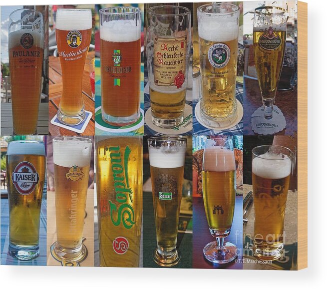 Beer Wood Print featuring the photograph Beers of Europe by Thomas Marchessault