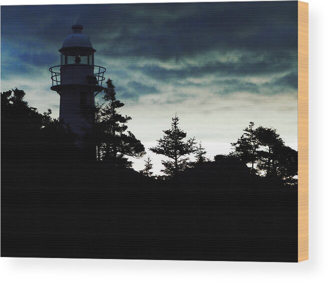 Sunrise Wood Print featuring the photograph Before Sunrise by East Coast Trail by Zinvolle Art